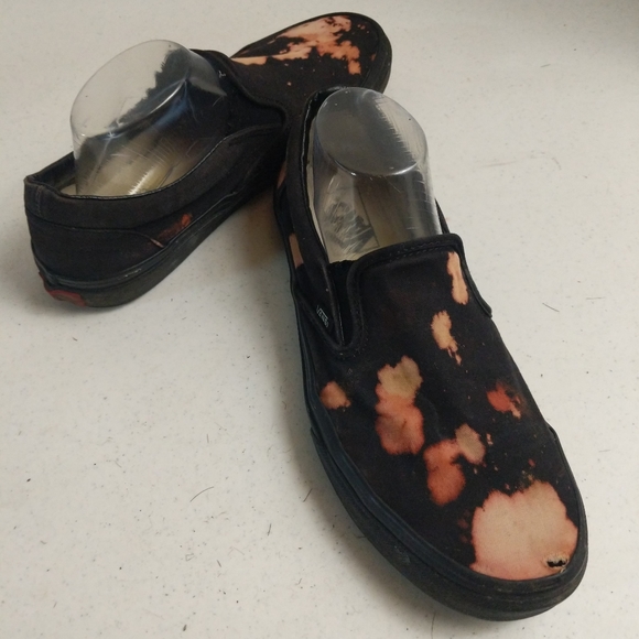 Vans Mens 9 Distressed Slip-On Bleached Distroyed Shoes Women's 10.5 - Picture 3 of 14